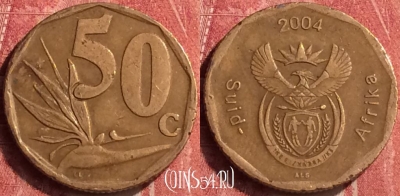 ЮАР 50 центов 2004 года, KM# 331, 407-093