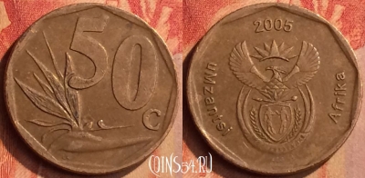 ЮАР 50 центов 2005 года, KM# 294, 114n-024