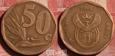 ЮАР 50 центов 2005 года, KM# 294, 251l-094