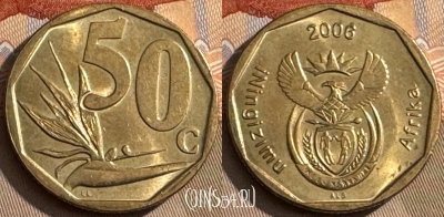 ЮАР 50 центов 2006 года, KM# 489, 047s-075