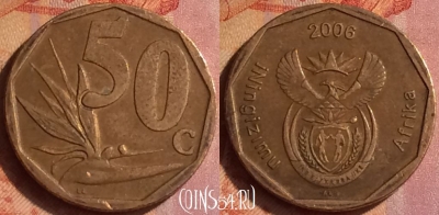 ЮАР 50 центов 2006 года, KM# 489, 103o-046