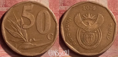 ЮАР 50 центов 2006 года, KM# 489, 146m-133