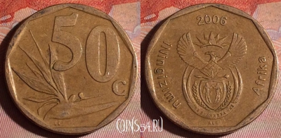 ЮАР 50 центов 2006 года, KM# 489, 151f-057