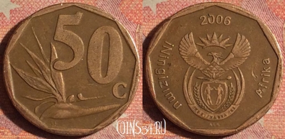 ЮАР 50 центов 2006 года, KM# 489, 174i-053