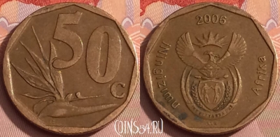ЮАР 50 центов 2006 года, KM# 489, 346k-065