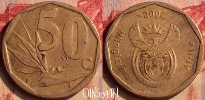 ЮАР 50 центов 2006 года, KM# 489, 404-047