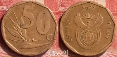 ЮАР 50 центов 2007 года, KM# 343, 168m-129