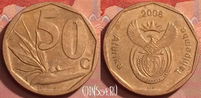 ЮАР 50 центов 2008 года, KM# 443, 287l-078