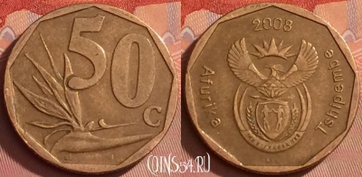 ЮАР 50 центов 2008 года, KM# 443, 291l-087
