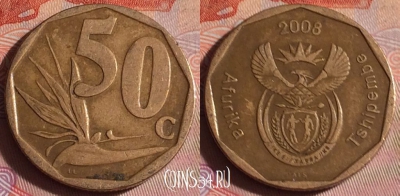 ЮАР 50 центов 2008 года, KM# 443, 338-028