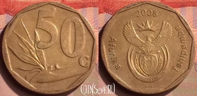 ЮАР 50 центов 2008 года, KM# 443, 416-073