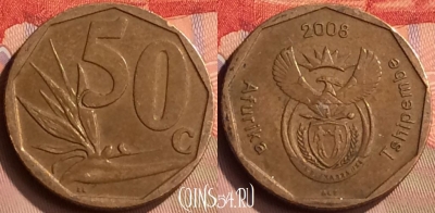 ЮАР 50 центов 2008 года, KM# 443, 416-112