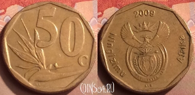 ЮАР 50 центов 2009 года, KM# 467, 424-003