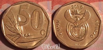 ЮАР 50 центов 2010 года, KM# 496, 049i-137