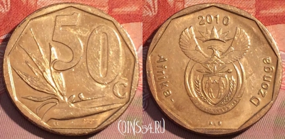 ЮАР 50 центов 2010 года, KM# 496, 080d-026