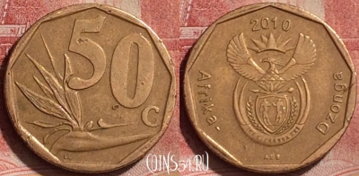 ЮАР 50 центов 2010 года, KM# 496, 187l-074
