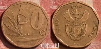 ЮАР 50 центов 2010 года, KM# 496, 272l-134