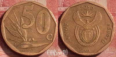 ЮАР 50 центов 2010 года, KM# 496, 328k-028