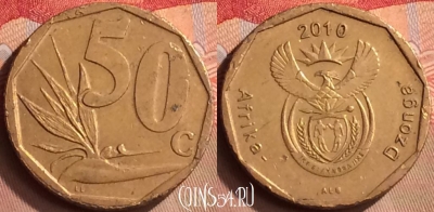 ЮАР 50 центов 2010 года, KM# 496, 422-031
