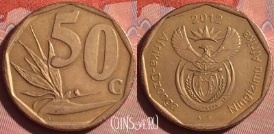 ЮАР 50 центов 2012 года, KM# 554, 057i-111