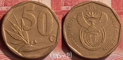 ЮАР 50 центов 2012 года, KM# 554, 273m-101