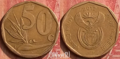 ЮАР 50 центов 2012 года, KM# 554, 397-136