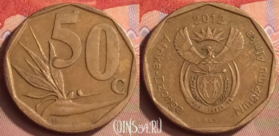 ЮАР 50 центов 2012 года, KM# 554, 411-053