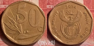 ЮАР 50 центов 2014 года, редкая, 274m-105