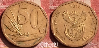 ЮАР 50 центов 2015 года, редкий год, 243l-141