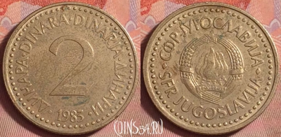 Югославия 2 динара 1983 года, KM# 87, 141k-009