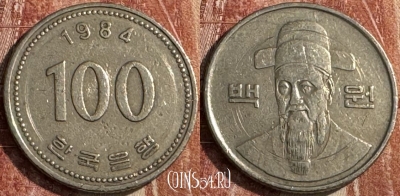Южная Корея 100 вон 1984 года, KM# 35, 049s-183