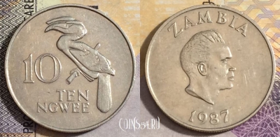 Замбия 10 нгве 1987 года, КМ# 12, 154-101