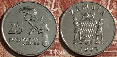 Замбия 25 нгве 1992 года, КМ# 29, UNC, s505s-024