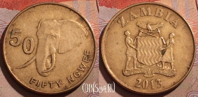 Замбия 50 нгве 2013 года, КМ# 208, 205b-007