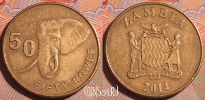 Замбия 50 нгве 2014 года, КМ# 208, 195a-097