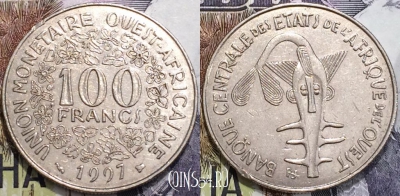 Западная Африка (BCEAO) 100 франков 1997 года, 124-061