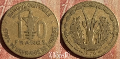Западная Африка 10 франков 1970 года, KM# 1a, 179p-101