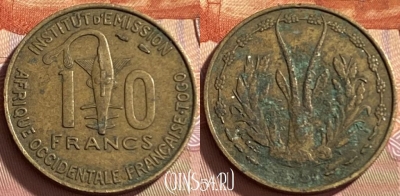 Западная Африка 10 франков 1970 года, KM# 1a, 209p-135