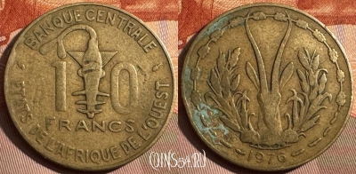 Западная Африка 10 франков 1976 г., KM# 1a, 372s-004