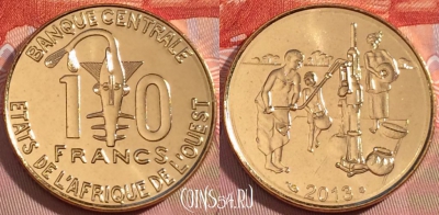 Западная Африка 10 франков 2013 года, KM# 10, 272-101