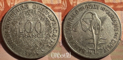 Западная Африка 100 франков 1968 г., KM# 4, s395s-112
