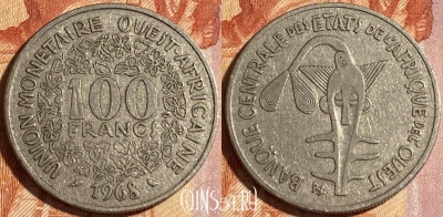 Западная Африка 100 франков 1968 г., KM# 4, 464q-531