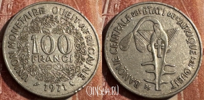 Западная Африка 100 франков 1971 г., KM# 4, s490s-103