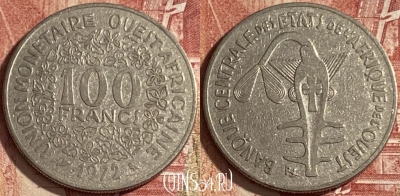 Западная Африка 100 франков 1972 г., KM# 4, 055p-049 ♛