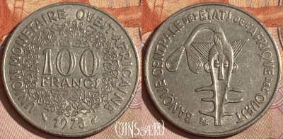 Западная Африка 100 франков 1975 г., KM# 4, 389p-140 ♛