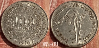 Западная Африка 100 франков 1976 г., KM# 4, 187q-126 ♛