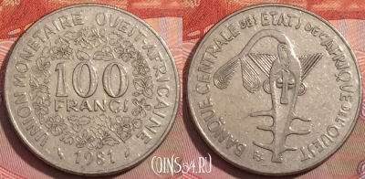 Западная Африка 100 франков 1981 г., KM# 4, 237a-139