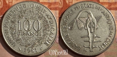 Западная Африка 100 франков 1981 г., KM# 4, 386s-142 ♛