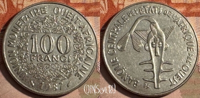 Западная Африка 100 франков 1987 г., KM# 4, 247s-038