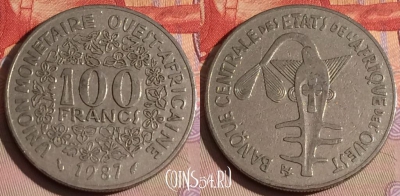 Западная Африка 100 франков 1987 года, KM# 4, 325-141